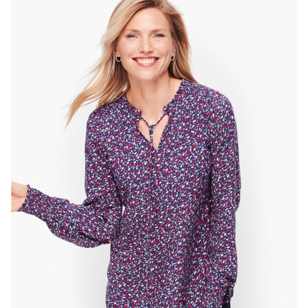 Talbots blue top in size small